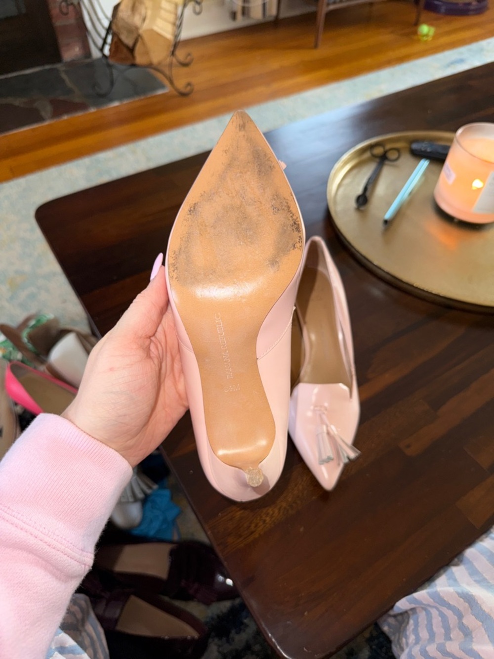 Banana Republic Pink Pointed Tassel Heels - Picture 4 of 4